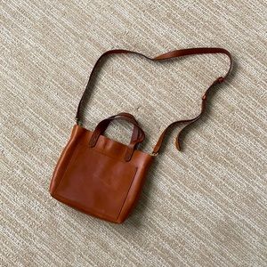 Madewell Small Transport Leather Crossbody in Saddle, Gently Used
